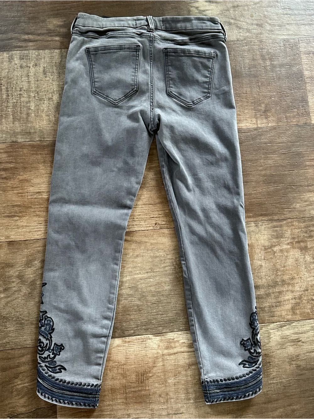 Liverpool LVPL embroidered ankle skinny jeans gray snd blue - Picture 10 of 14
